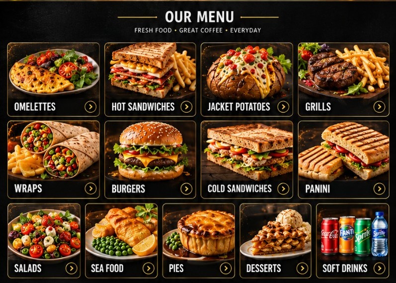 Ram's Cafe menu categories